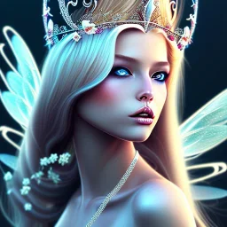 Beautiful fairy queen with long blond hair