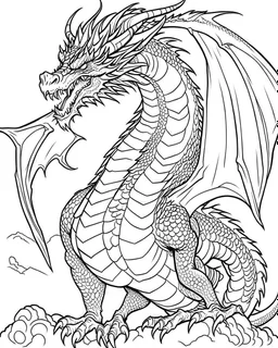 That really massive dragon coloring page