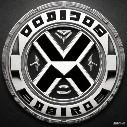 logo with the letter R end N, black and white