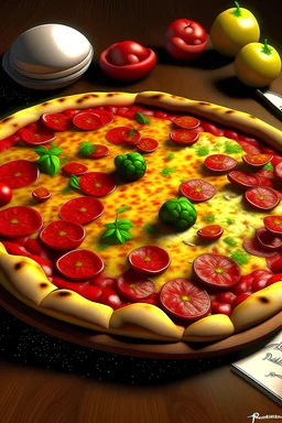 Realistic pizza