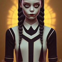 wednesday addams rolünde oynayan jenna ortega