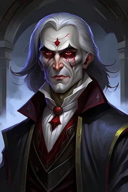 strahd von zarovich vampire evil middle-aged vampire with light brown hair corpse-like pallor