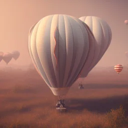 air balloons ,octane render, 8k, high detail, droid, android, metallic