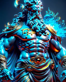 Mythological god Zeus full body intricate hyper-detailed realistic 8K digital art