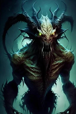 humanoid monster demon brutal beast demon abomination lovecraftian