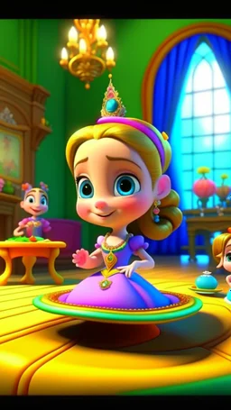 Princess Penelope's Magical Tea Party, cartoon,3D