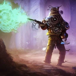 Insanely detailed photograph of an “ a duster wearing mariachi focusing on a glowing D20” with intricately detailed Sombrero, intricate armored charo, hyperdetailed painting by Ismail Inceoglu Huang Guangjian and Dan Witz CGSociety ZBrush Central fantasy art album cover art,8K, hdr, mysterious, flickeringlights ,Stoic