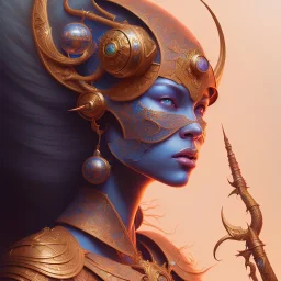 sango fantasy, fantasy magic, intricate, sharp focus, illustration, highly detailed, digital painting, concept art, matte, artgerm and paul lewin and kehinde wiley, masterpiece