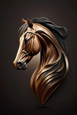 Special logo, in the shape of a horse, realistic