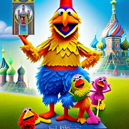 Russian Orthodox Big Bird Sesame Street, fantasy art