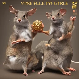 7 degus doing kung fu