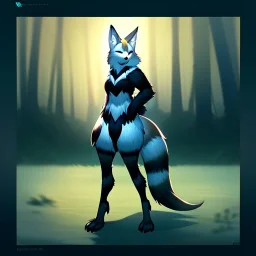 a fox fursona, darker colors, master quality, backlighting, soft lights, full body portrait, in frame, 8k, perfectly drawn face, well drawn, realistic, humanoid, furry, digitigrade legs, fur, female