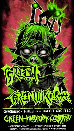 green hardcore punk flyer