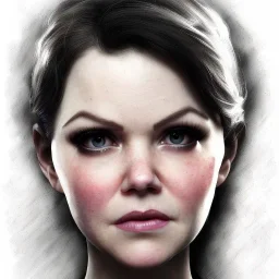 A blend of ginnifer goodwin and nicole kidman¨, one face, drawing, portrait, steampunk, detailed, 8K