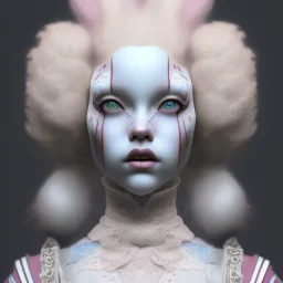 L'Arlequin Fastueux, rococo clown girl, smooth soft skin, symmetrical, soft lighting, detailed face, concept art, digital painting, looking into camera, Designed by Bella, all on PlaygroundAI Stable Diffusion 1.5 base model. Will not produce the same result when Remixed!