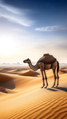 camel and desert