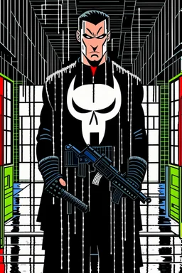 punisher sku;; CITY in the subway fov the style of Hiroshi Nagai