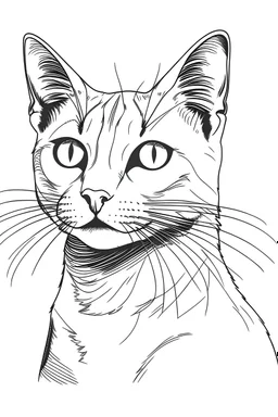 cat line art , outline