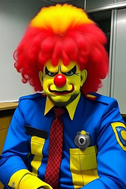 Desapointed security's guard with clown wigs for a better tomorrow basky style