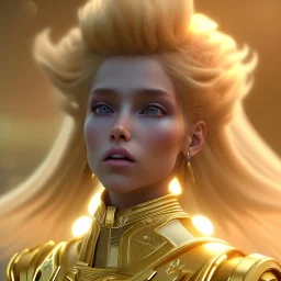 beautiful cosmic golden male, long hair, nice smiling, delicate colors, beautiful glamour galactic golden dress, ultra sharp focus, 8k, unreal engine 5, extremely sharp detail, light effect, soft light atmosphere of a spaceship, smooth, full of details, face in front, complete vision of face and body