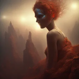 superhero, woman, photographer. oil on canvas, volumetric lighting, beksinski