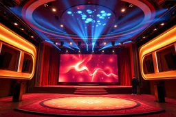 luxury stage with flash animation light and lcd big screen in baground