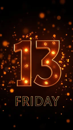 English Number 13 with a word “ FRIDAY “ Wallpapers with Luxurious Visual Effects