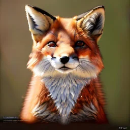 award winning portrait painting of a female anthropomorphic fox with fur instead of skin, (backlighting:1.4), digital painting, concept art, smooth, sharp focus, rule of thirds, intricate details, medium shot, (shallow depth of field:1.1), 4k, furry, fluffy, fursona, large tail, fluffly tail