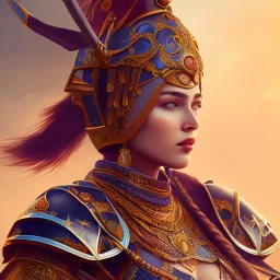 portrait of a warrior with ottoman beautiful girl themed armour, extremely detailed, UHD, 8k,The close-up camera effect,sharp focus, perfect position,hyperphotorealistic, unreal engine 5, octane render