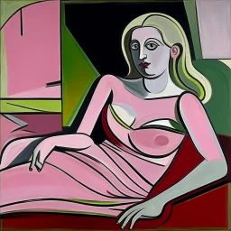 picasso pink woman Neoclassicism lying