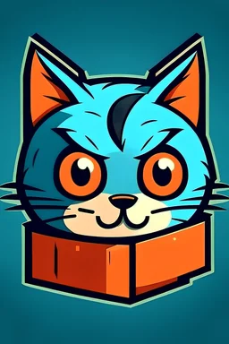 Make a logo with a Cat on it and put my name bobgatto in the front and do so my name is on it and the Cat has more fur and the Cat is a bit fat But still a logo and make it smile and the Cat has a rubriks cube on the head