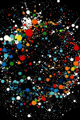 ABSTRACT DOTS Atomic bomb explosion STYLE OF HIROKU OGAI