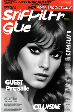 SNIFFIN’ GLUE magazine cover: special agent provocateur with Italian issue; guest star : youthful Claudia Cardinale