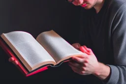 Someone reading a 4K book.