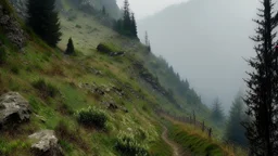 trail through the misty mountains