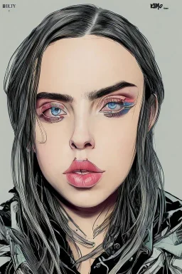 Billie Eilish, in stockings