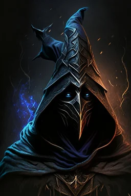 wizard mask warrior knight hood sorcerer dark