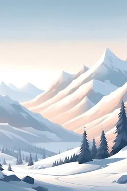 winterlandschaft mit bergen