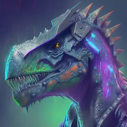profile picture of a cyber-dinosaur