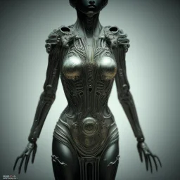 a greek marmor statue of a woman, steam punk, hr giger, scary, horror, realistic, made in octane, cinematic, movie, CGI, ultra-realistic, extremely detailed octane rendering, 8K, VRAY Super Real ar 2:3, dof photorealistic futuristic 50mm lens hard lighting dark gray tintype photograph, realistic lighting, sephia colors