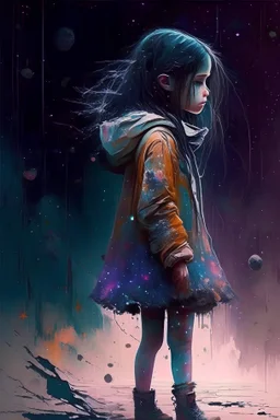 A girl walking in a galaxy who doesn't know where to go is heartbroken and tired of life. She has a dirty childhood