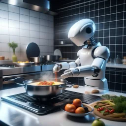 AI cooking and mixing different things