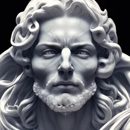 whitemarble man, beautiful, eyes, full of details, hight definition, black backround, 8k