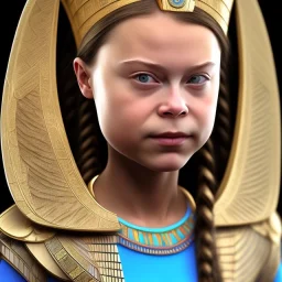  Greta Thunberg ancient egypt, zulu, scaffolding, high detail