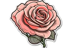Rose in the form of a sticker