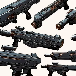 weapon for a videogame, sci-fi, ammo, futuristic