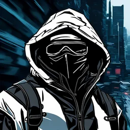 Cyberpunk Ski Cagoule Visage ninja Full Gangster