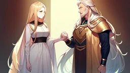 A woman who had green eyes and long blond hair that she wore in elaborate coiffures. Being known as someone at the height of fashion, prior to her disappearance, she favored wearing green and golden outfits to match her physical features.