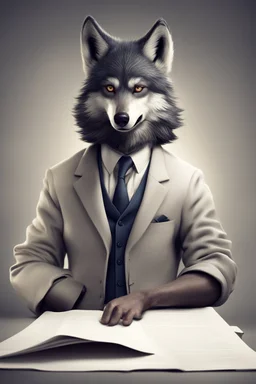 a good humanized wolf who can help in reading a document