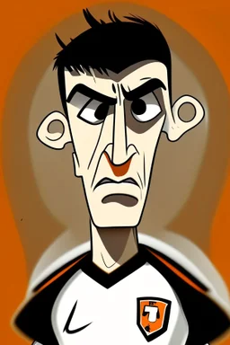 Inner Valencia Footballer cartoon 2d